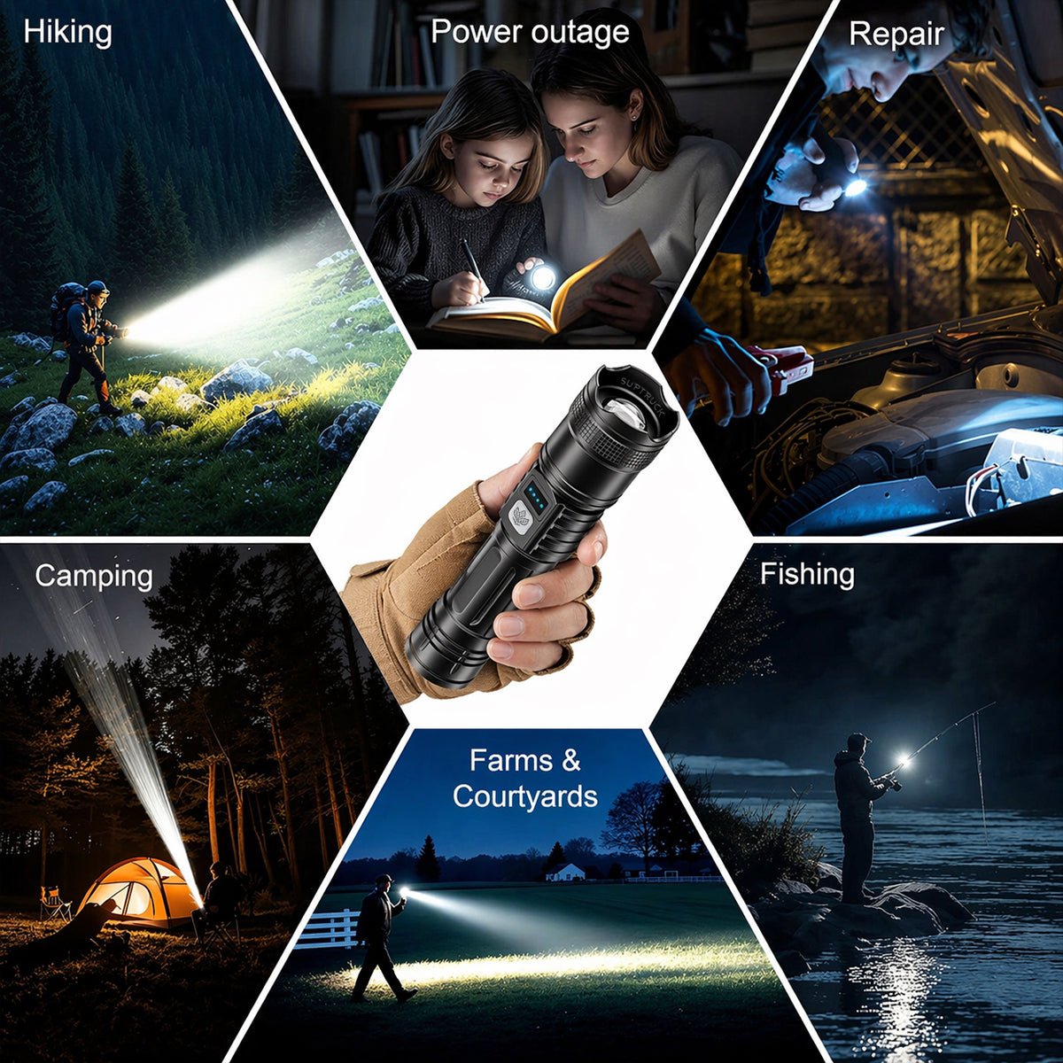 BIGGEST DEAL 70% OFF +🎁Version 2026 Super Bright Ultimate Survival Flashlight|2M+ Sold Worldwide ️🏆80X Brighter Beam|120-Hour Battery |Advanced COB LEDs