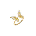 Adjustable butterfly ring bracelet