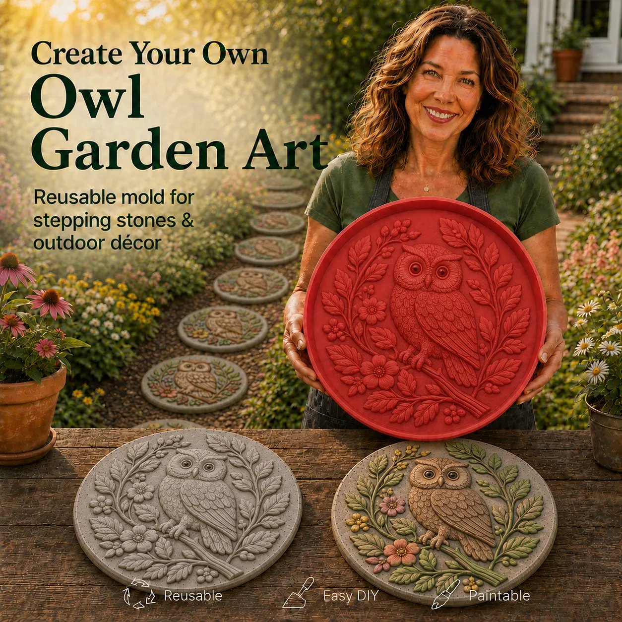 Garden Stepping Stone Mold 💥