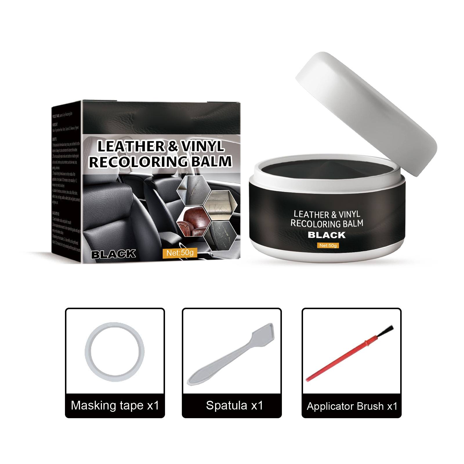 🔥Leather & Vinyl Recoloring Balm Kit – Restore Faded Seats, Sofas & Shoes