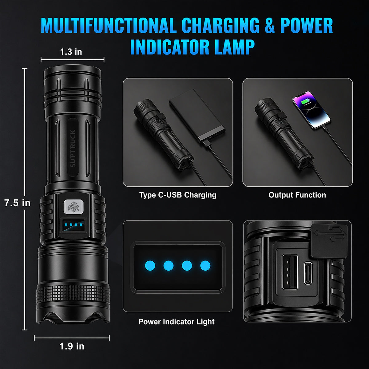 BIGGEST DEAL 70% OFF +🎁Version 2026 Super Bright Ultimate Survival Flashlight|2M+ Sold Worldwide ️🏆80X Brighter Beam|120-Hour Battery |Advanced COB LEDs